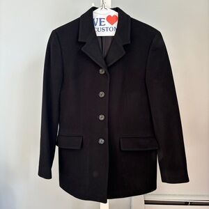 Ann Freedberg Wool/Cashmere Size 4 Black Coat